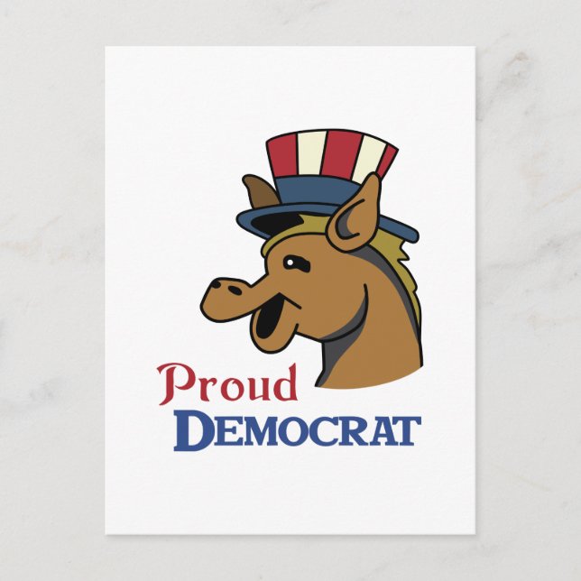 PROUD DEMOCRAT VYKORT (Framsida)