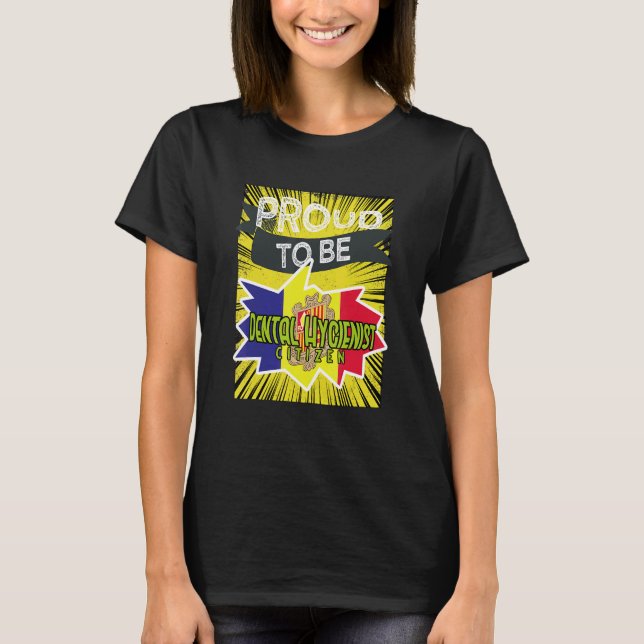 Proud Dental Hygienist citizen Profession career w T Shirt (Framsida)