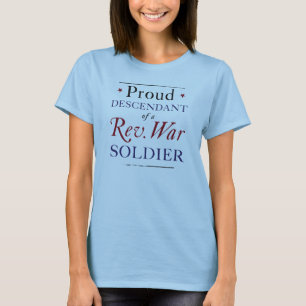 Proud Descendant för en Soldat från Rev. Krig - Vi T Shirt
