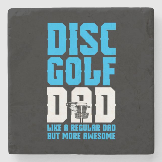 Proud Disk Golf Pappa Stenunderlägg (Framsidan)