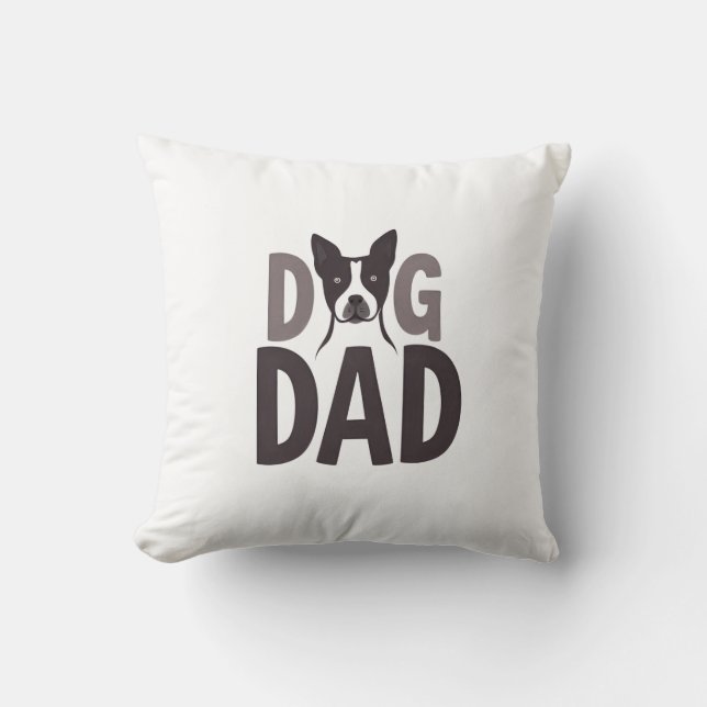 Proud Dog Dad Apparel & Accessories Kudde (Framsida)