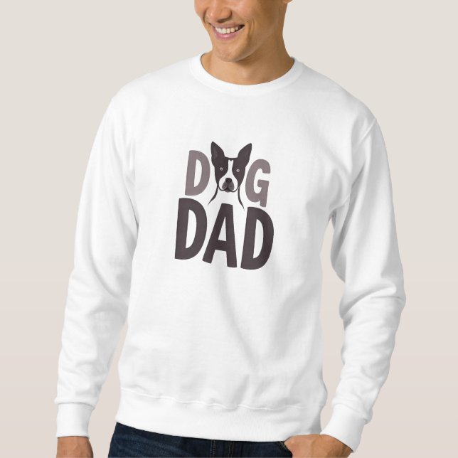 Proud Dog Dad Apparel & Accessories Lång Ärmad Tröja (Framsida)