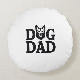 Proud Dog Dad Apparel & Accessories Rund Kudde