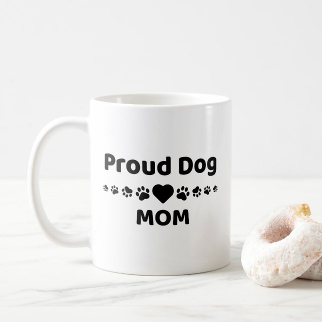 Proud Dog Mom Coffee Mug Kaffemugg (Med munk)