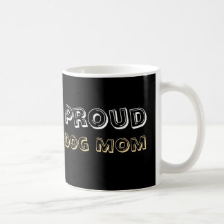 Proud Dog Mom Paw Print Minimal Design Kaffemugg