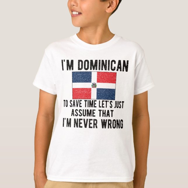 Proud Dominican Roots Dominikanska republiken Flag T Shirt (Framsida)