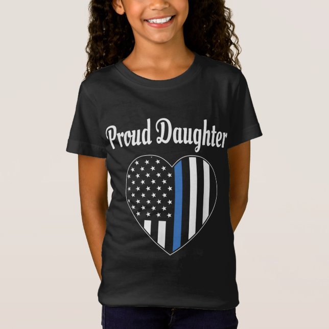 Proud Dotter till polisman - Tillsatta lagar T Shirt (Framsida)