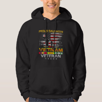 Proud Dotter till Vietnam Veteran Flagga Vietnam W Hoodie