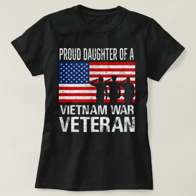 Proud Dotter Vietnam Krig Veteran för Matching wi T Shirt (Design framsida)