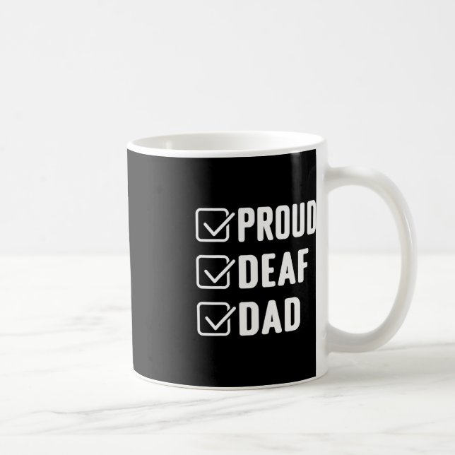 Proud döv pappa ASL Hand gesture döv-medvetenhet Kaffemugg (Höger)