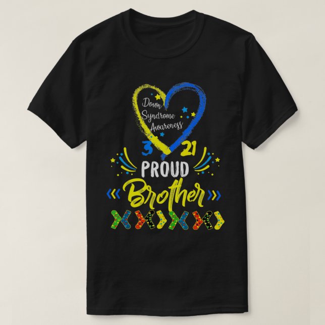 Proud Down Syndrome Brother Awareness s, Syster T Shirt (Design framsida)