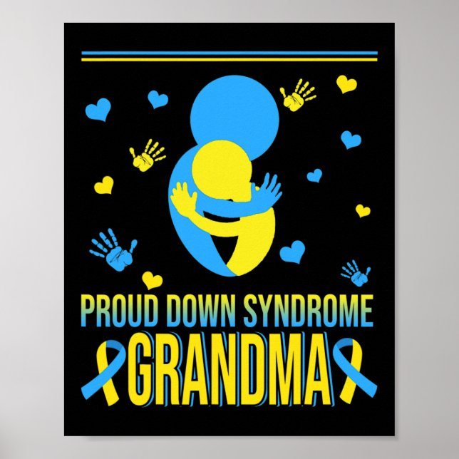 Proud Down Syndrome Grandma Down Syndrome Awarenes Poster (Framsidan)