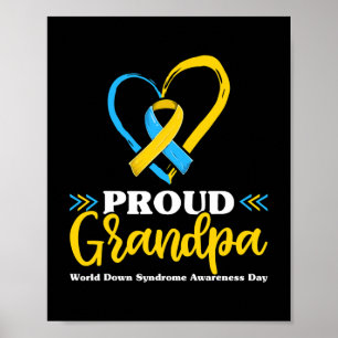 Proud Down Syndrome Grandpa Awareness Grandad  Poster