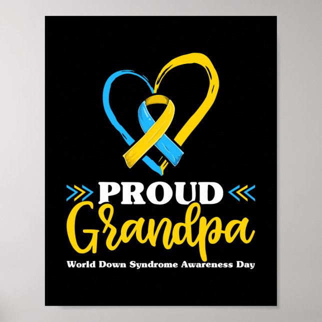 Proud Down Syndrome Grandpa Awareness Grandad  Poster (Framsidan)