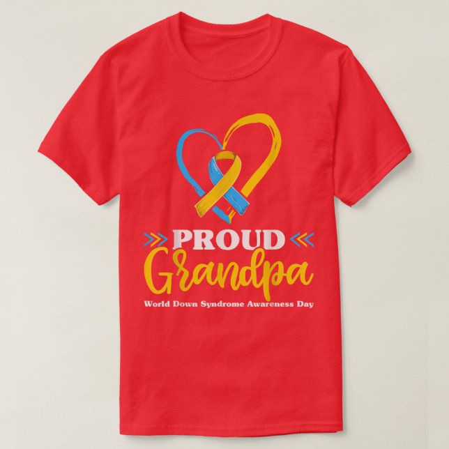 Proud Down Syndrome Grandpa Awareness , Grandad  T Shirt (Design framsida)