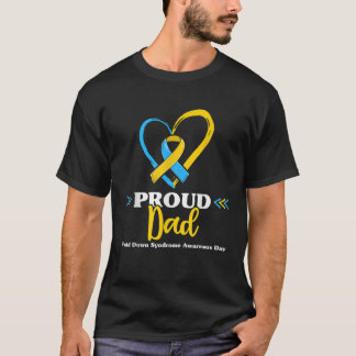Proud Down Syndrome Pappa Awareness Shirts T21 Pap T Shirt