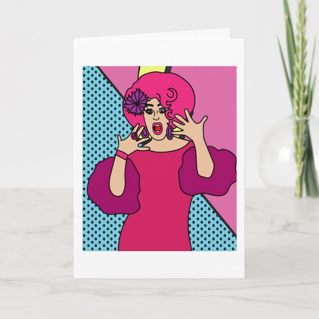 Proud Drag Queen Inspired Kort (Framsida)