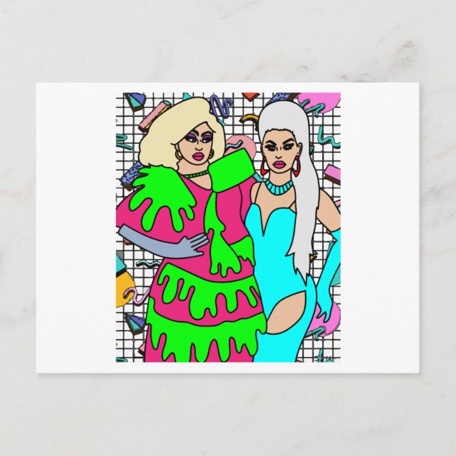 Proud Drag Queen Inspired Vykort (Framsida)