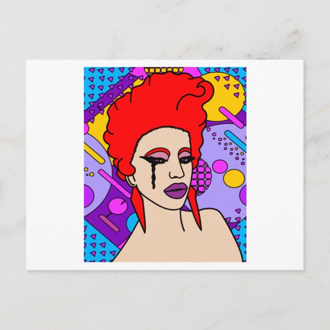 Proud Drag Queen Inspired Vykort (Framsida)