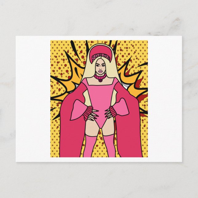 Proud Drag Queen Inspired Vykort (Framsida)