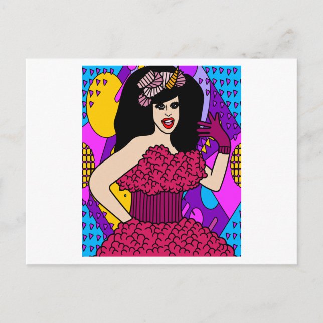 Proud Drag Queen Inspired Vykort (Framsida)