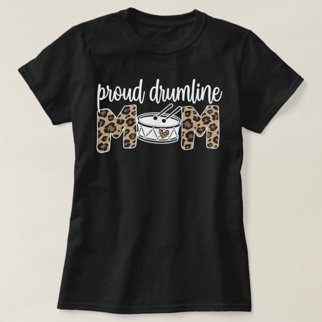 Proud Drumline Mamma Drumline Mamma T Shirt (Design framsida)