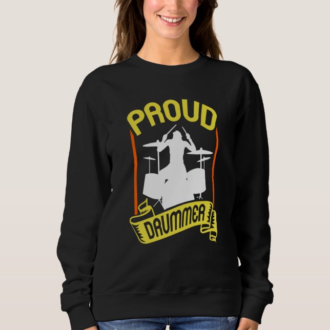 Proud Drummer Drumming Intrument Drum T Shirt (Framsida)