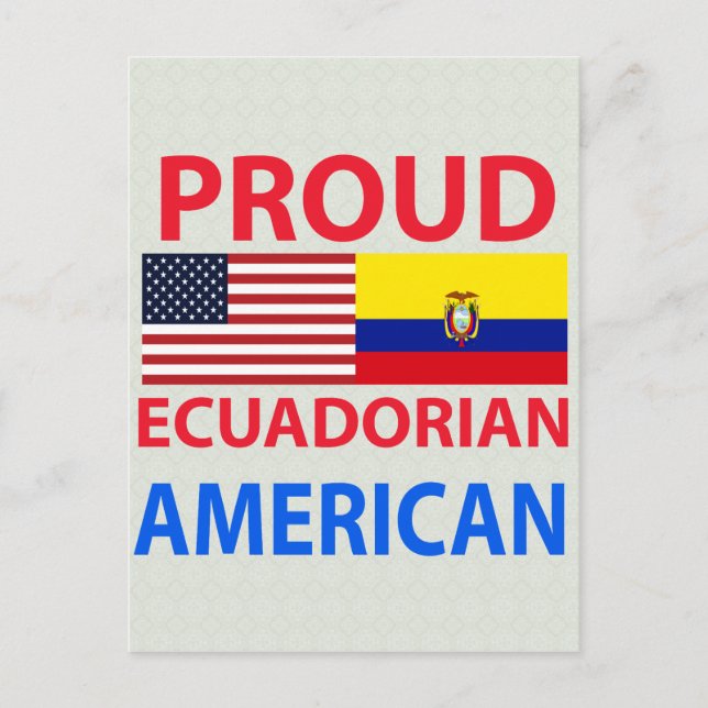 Proud Ecuadorian American Vykort (Framsida)