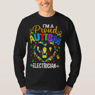 Proud Electrician Autism Awareness Kärlek Autistic T Shirt