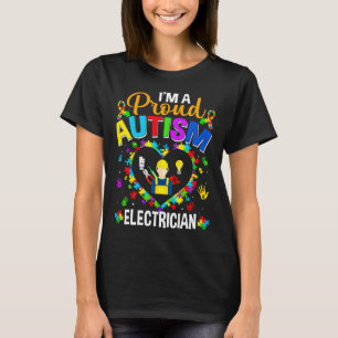 Proud Electrician Autism Awareness Kärlek Autistic T Shirt
