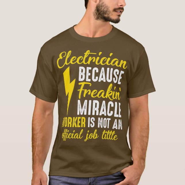 Proud Electrician T Shirt (Framsida)