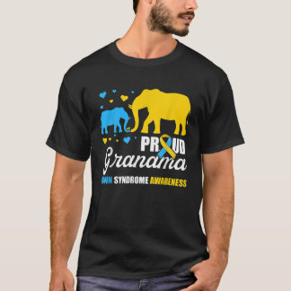 Proud Elephant Grandma Down Syndrome Awareness Shi T Shirt