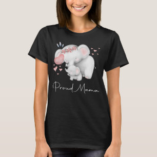 Proud Elephant Mamma och Baby Mors dag T Shirt
