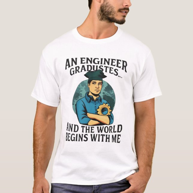 Proud Engineering Student - Future Builder T Shirt (Framsida)
