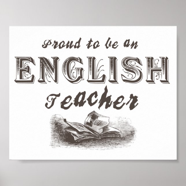 Proud English Teacher Victorian Poster (Framsidan)