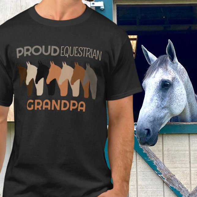 Proud Equestrian Grandpa T Shirt (Skapare uppladdad)