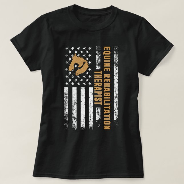 Proud equine rehabiliteringsbehandlare Miracle-job T Shirt (Design framsida)