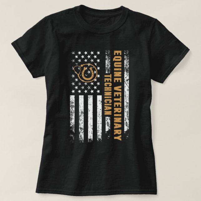 Proud equine Veterinary techniker Miracle Job Tit T Shirt (Design framsida)