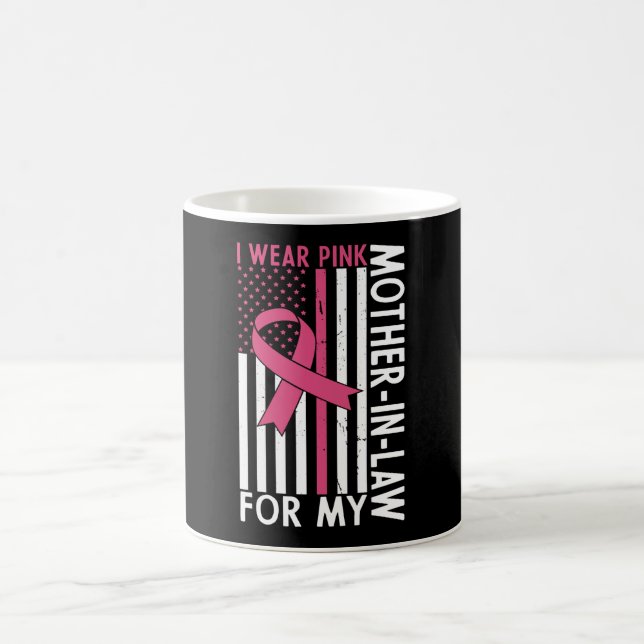 Proud Family Breast Cancer Warrior Mor-in-Law Kaffemugg (Center)