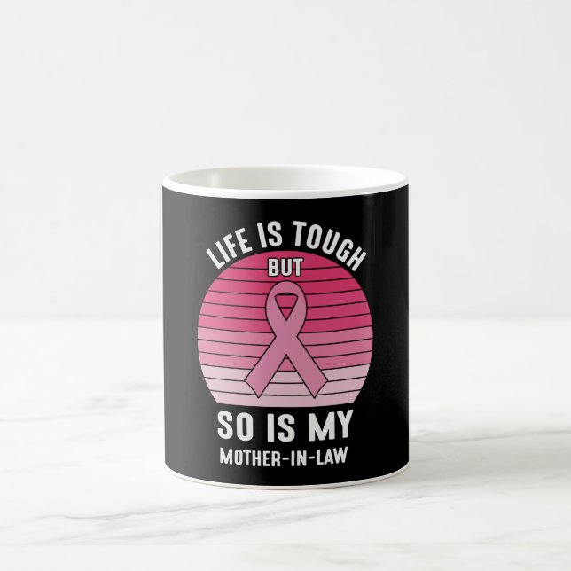 Proud Family Breast Cancer Warrior Mor-in-Law Kaffemugg (Center)