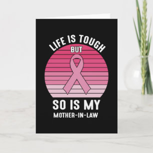 Proud Family Breast Cancer Warrior Mor-in-Law Kort