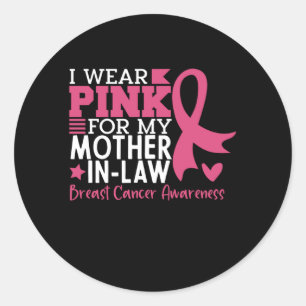 Proud Family Breast Cancer Warrior Mor-in-Law Runt Klistermärke