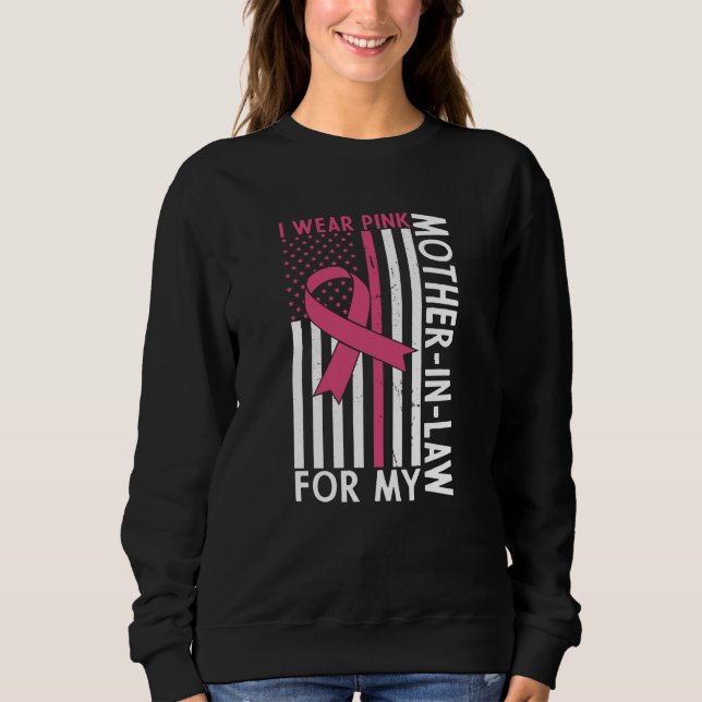 Proud Family Breast Cancer Warrior Mor-in-Law T Shirt (Framsida)