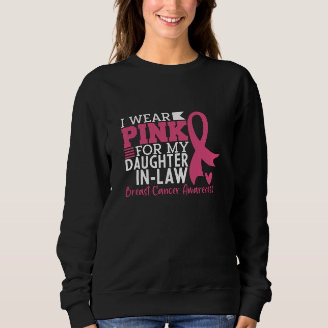 Proud Family Support Dotter-in-Law Breast Cancer T Shirt (Framsida)
