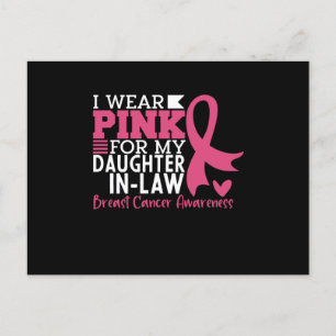 Proud Family Support Dotter-in-Law Breast Cancer Vykort