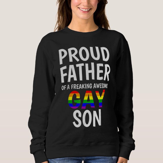 Proud Far i Fantastisk Gay Son Lgbt-Pridets familj T Shirt (Framsida)