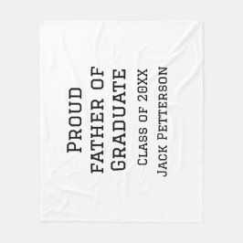 Proud far i student-klass 20XX, lägg till namn Fleecefilt