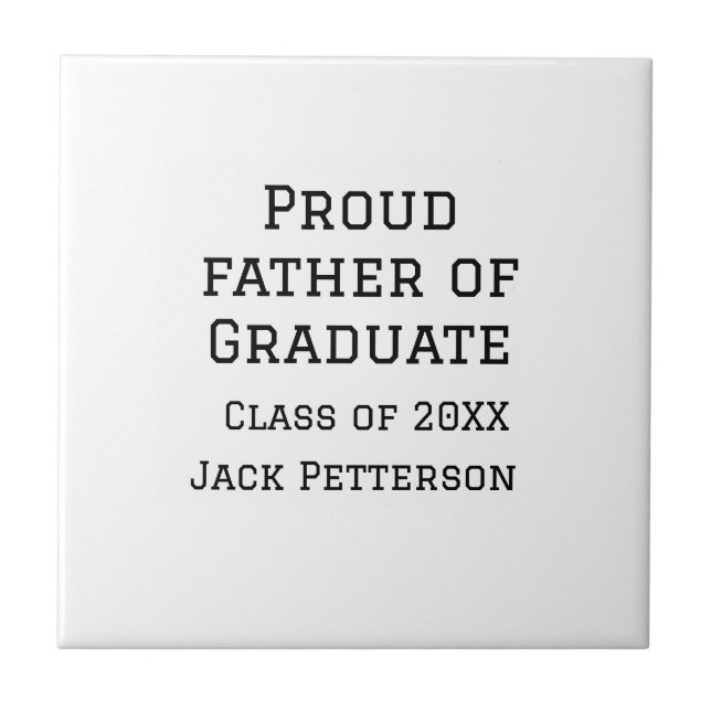 Proud far i student-klass 20XX, lägg till namn Kakelplatta (Framsidan)