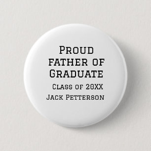 Proud far i student-klass 20XX, lägg till namn Knapp