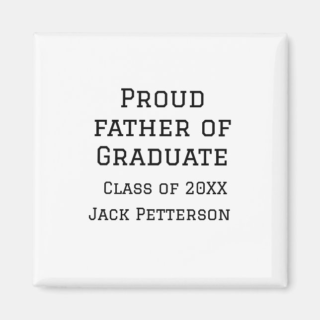 Proud far i student-klass 20XX, lägg till namn Magnet (Framsidan)